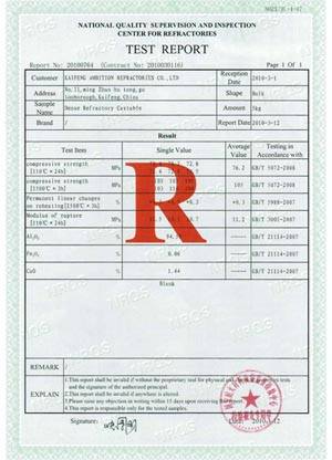 Dense refractories castable